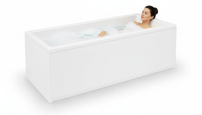 Rektangulært Badekar 170x70 cm med Beklædning Hvid Akryl