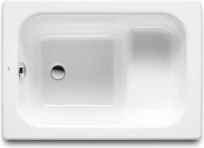 Rektangulært badekar 100x70 cm Hvid Stål 73 L | 8414329236767