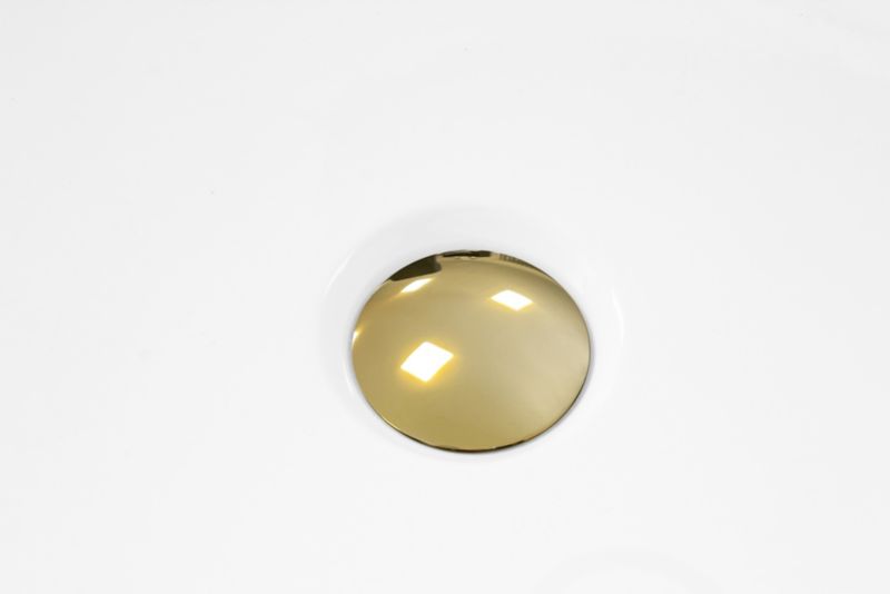 Fritstående badekar Crete Venstre 170x80 cm med gulddetaljer