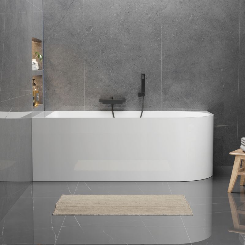 Fritstående Badekar Corciano Porto Venstre 160x75 cm Hvid