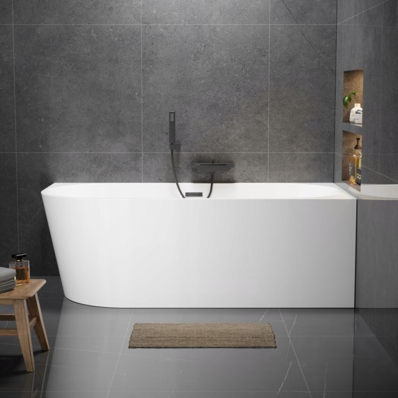 Fritstående Badekar Corciano Crete Hvid 160 x 75 x 58 cm