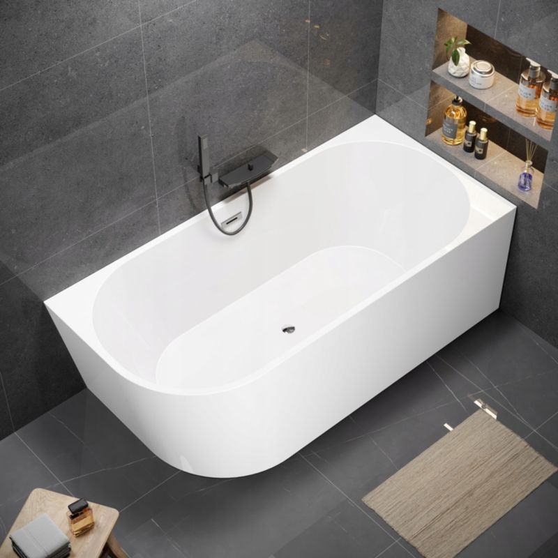 Fritstående Badekar Corciano Crete Hvid 160 x 75 x 58 cm