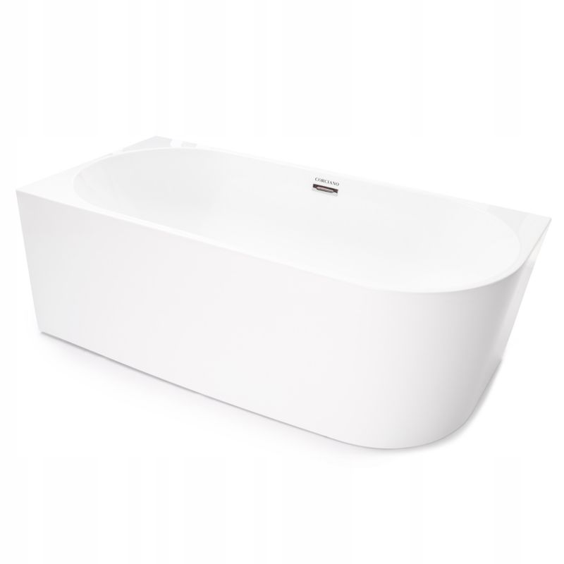 Fritstående badekar Corciano Pula venstre 170x80 cm med sølvdetaljer 1 stk.
