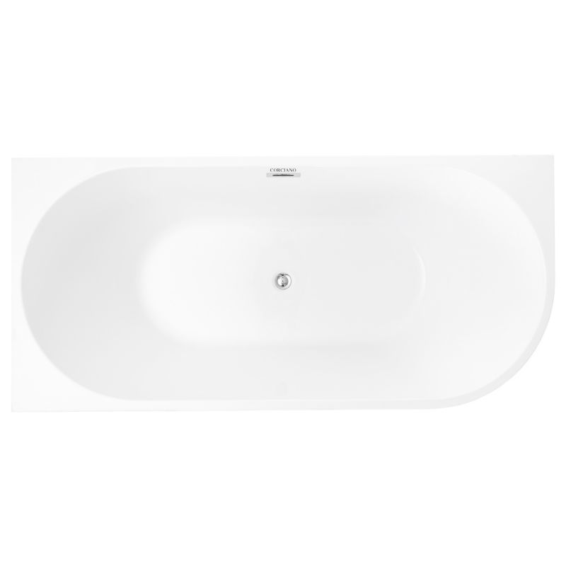 Fritstående badekar Corciano Pula venstre 170x80 cm med sølvdetaljer 1 stk.