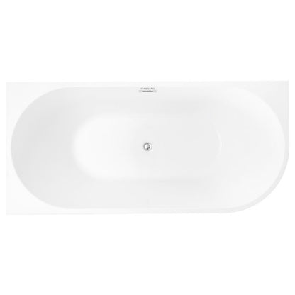 Fritstående badekar Corciano Pula venstre 170x80 cm med sølvdetaljer 1 stk.