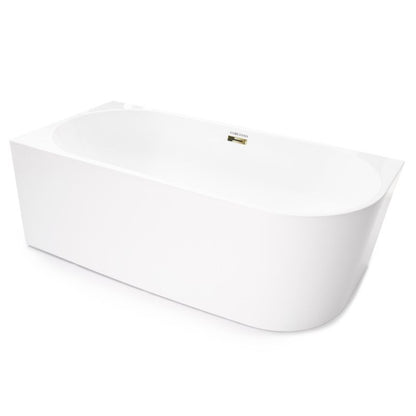 Fritstående badekar Corciano Pula venstre 170x80 cm med gulddetaljer 1 stk.