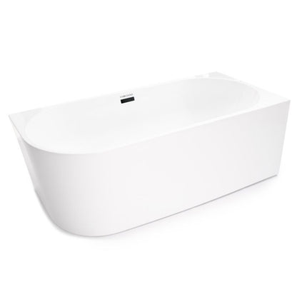 Fritstående badekar Corciano Pula Højre 170x80 cm med sorte detaljer 1 stk.