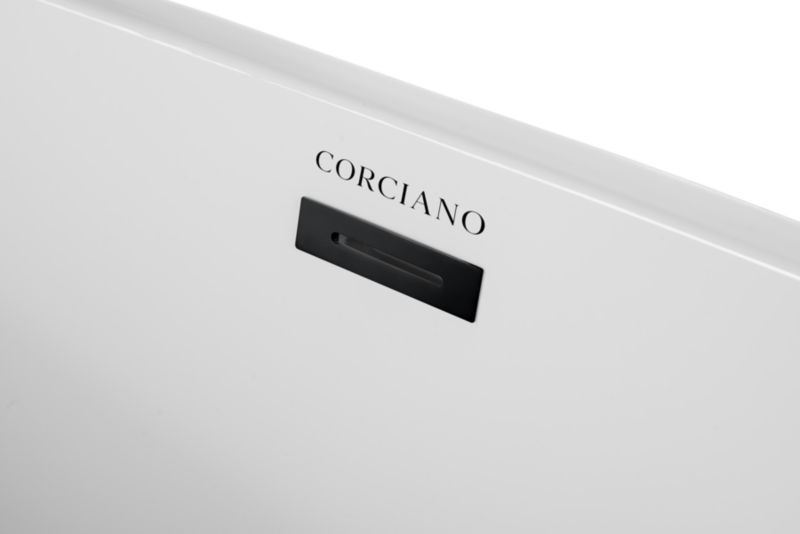 Fritstående badekar Corciano Pula Højre 170x80 cm med sorte detaljer 1 stk.