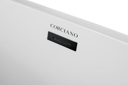Fritstående badekar Corciano Pula Højre 170x80 cm med sorte detaljer 1 stk.