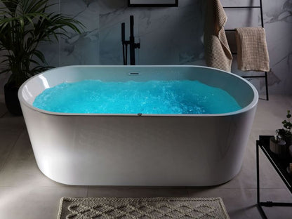 Fritstående LED-badekar HAVANA 170x80 cm Hvid | 4251682262866