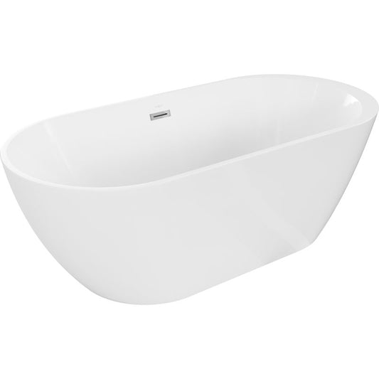 Fritstående badekar Mexen Livia 170 x 80 cm hvid 1 stk.