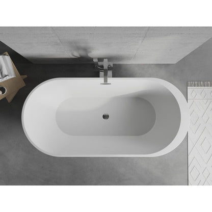 Fritstående badekar Mexen Livia 170 x 80 cm hvid 1 stk.