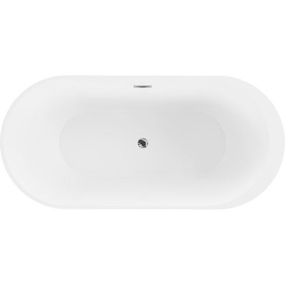Fritstående badekar Mexen Livia 170 x 80 cm hvid 1 stk.