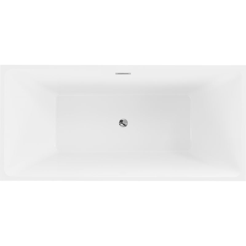 Fritstående badekar Mexen Nita 170 x 80 cm hvid/sort med krom overløb, 1 stk.