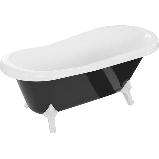 Fritstående badekar Mexen Retro 150 x 73 cm hvid/sorte ben hvide 1 stk.