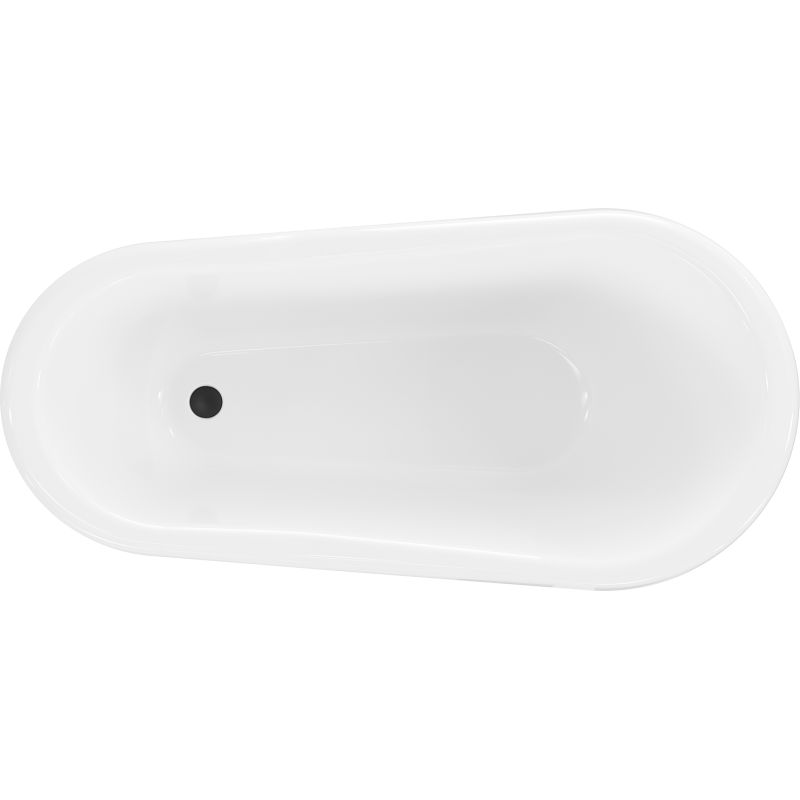 Mexen Retro fritstående badekar 150 x 73 cm hvid/sorte ben sort 1 stk.