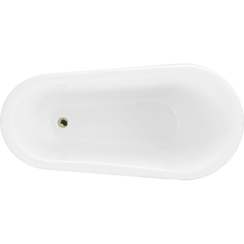 Fritstående badekar Mexen Retro 150 x 73 cm hvid/sorte ben med guldfinish 1 stk.