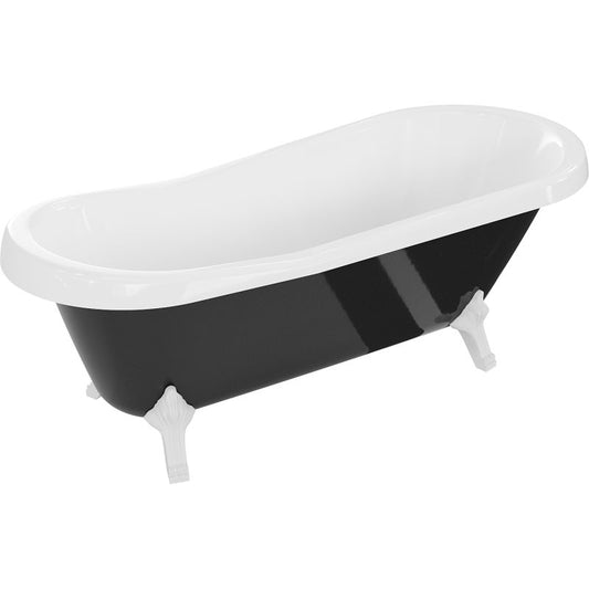 Fritstående badekar Mexen Retro 170 x 75 cm hvid/sorte ben hvide 1 stk.