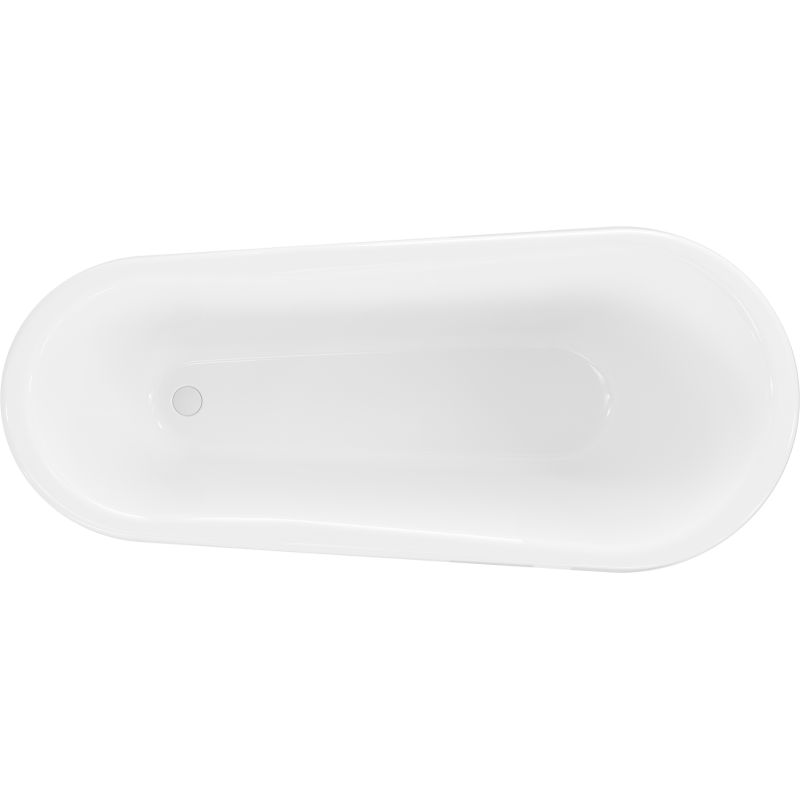 Fritstående badekar Mexen Retro 170 x 75 cm hvid/sorte ben hvide 1 stk.