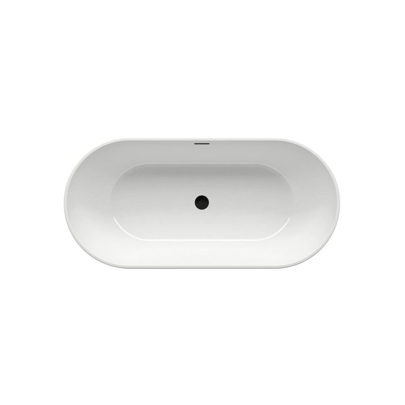 Fritstående badekar med kromafløb og overløb Ravak FREEDOM Q 169x80 hvid 1 stk