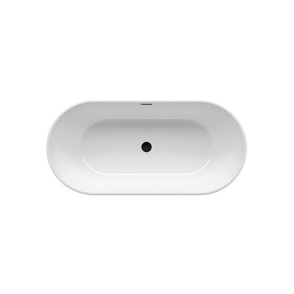 Fritstående badekar med kromafløb og overløb Ravak FREEDOM Q 169x80 hvid 1 stk