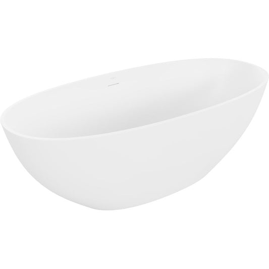 Fritstående badekar i konglomerat Mexen Bari 165 x 75 cm hvid mat 1 stk.
