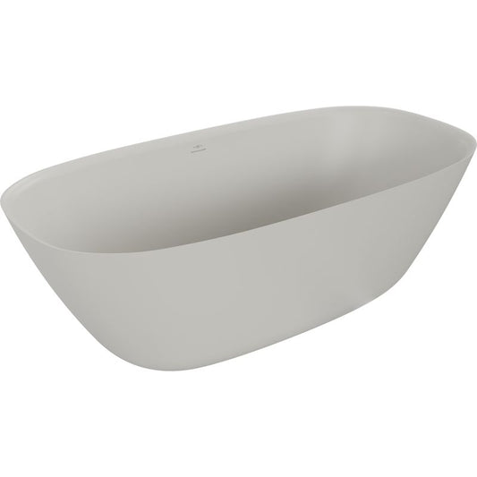 Fritstående badekar i konglomerat Mexen Como 150 x 82 cm mat beton