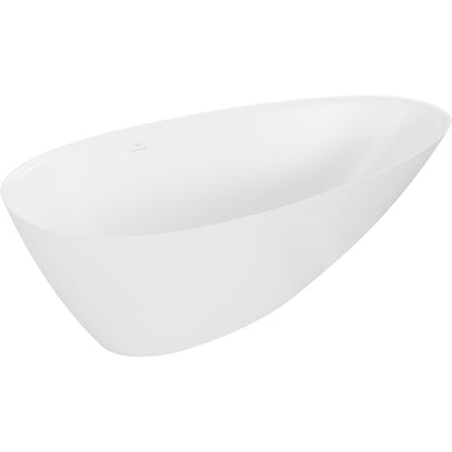 Fritstående badekar i konglomerat Mexen Milano 150 x 82 cm hvid mat 1 stk.