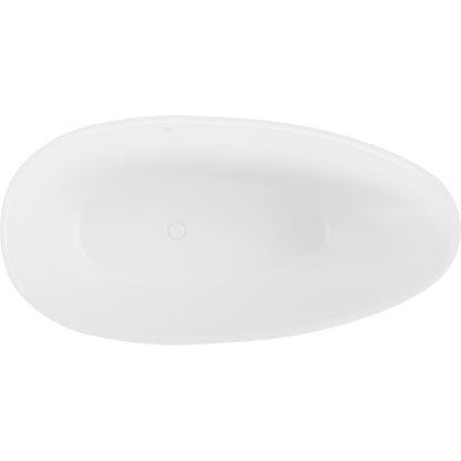 Fritstående badekar i konglomerat Mexen Milano 150 x 82 cm hvid mat 1 stk.