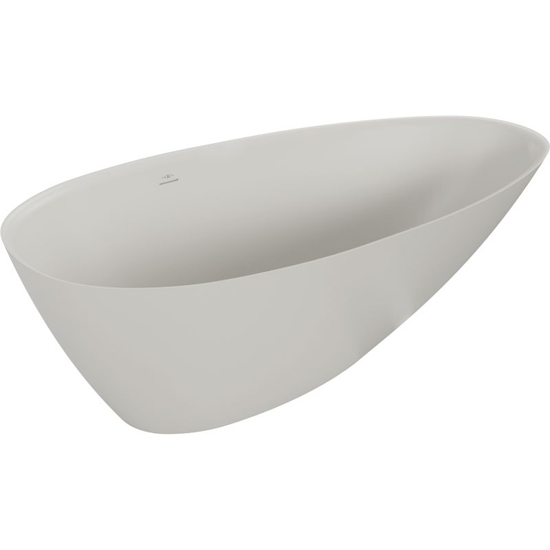 Fritstående badekar i konglomerat Mexen Milano 170 x 86 cm beton mat 1 stk.
