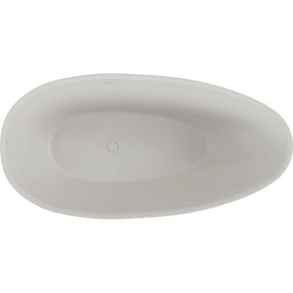 Fritstående badekar i konglomerat Mexen Milano 170 x 86 cm beton mat 1 stk.