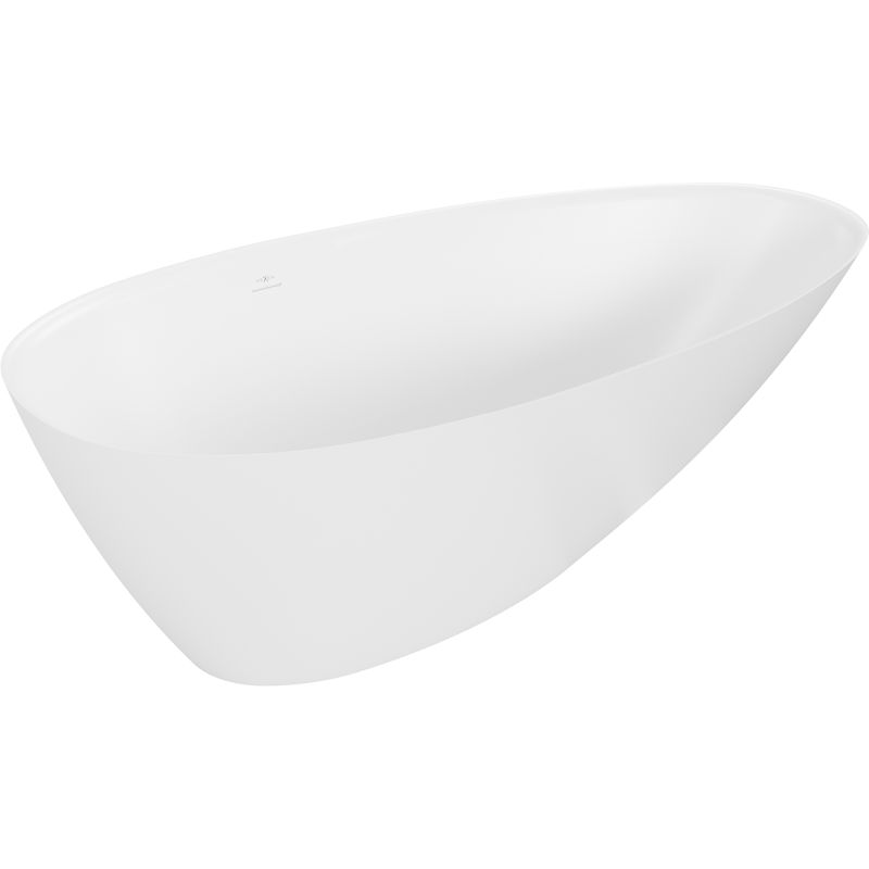 Fritstående badekar i konglomerat Mexen Milano 170 x 86 cm hvid mat 1 stk.