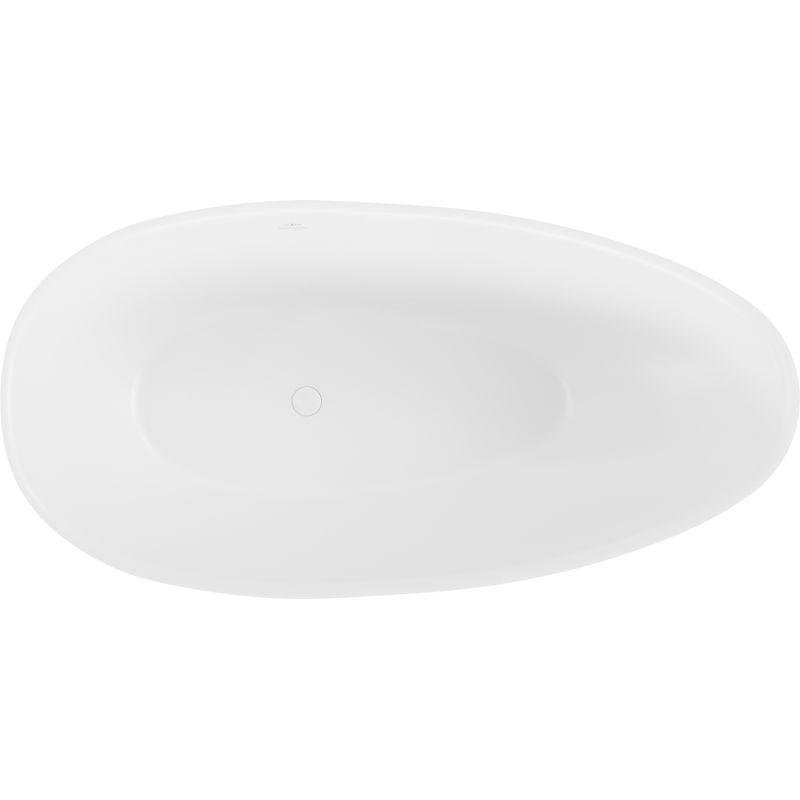 Fritstående badekar i konglomerat Mexen Milano 170 x 86 cm hvid mat 1 stk.