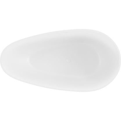 Fritstående badekar i konglomerat Mexen Palermo 150 x 78 cm hvid mat 1 stk.