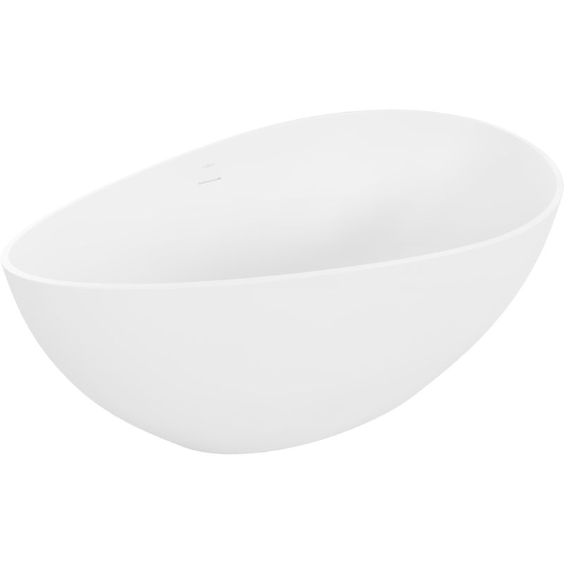 Fritstående badekar i konglomerat Mexen Parma 160 x 95 cm hvid mat 1 stk.