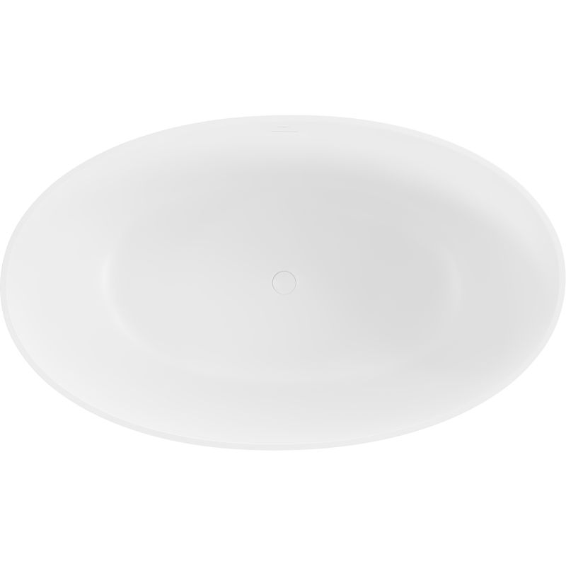 Fritstående badekar i konglomerat Mexen Parma 160 x 95 cm hvid mat 1 stk.
