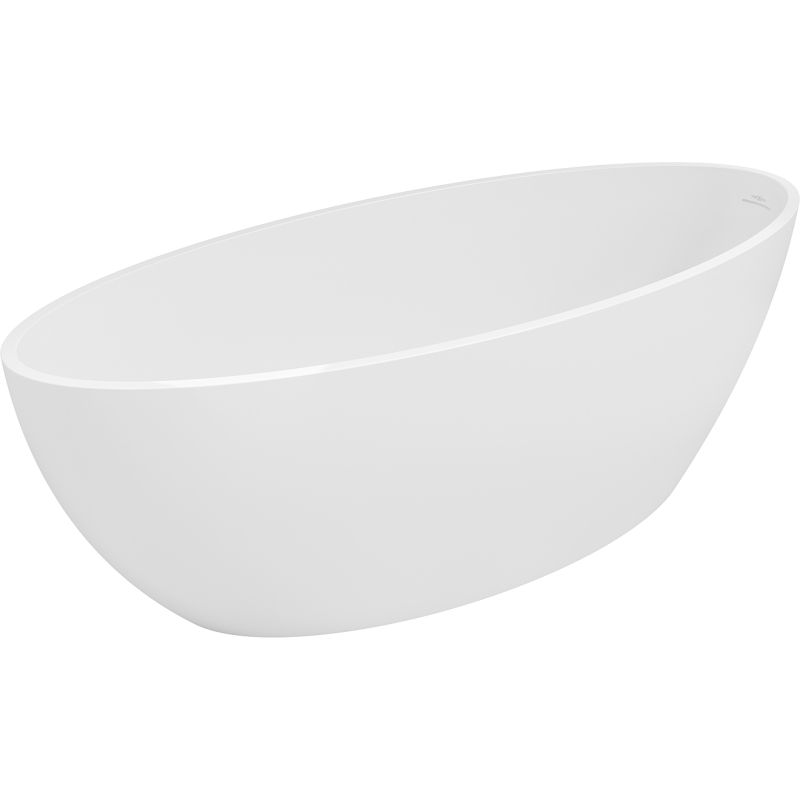 Mexen Prato fritstående badekar i konglomerat 170 x 70 cm hvid mat