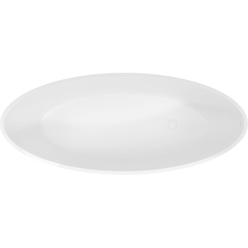 Mexen Prato fritstående badekar i konglomerat 170 x 70 cm hvid mat