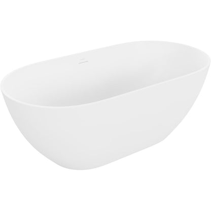 Fritstående badekar i konglomerat Mexen Rimini 150 x 75 cm mat hvid 1 stk.