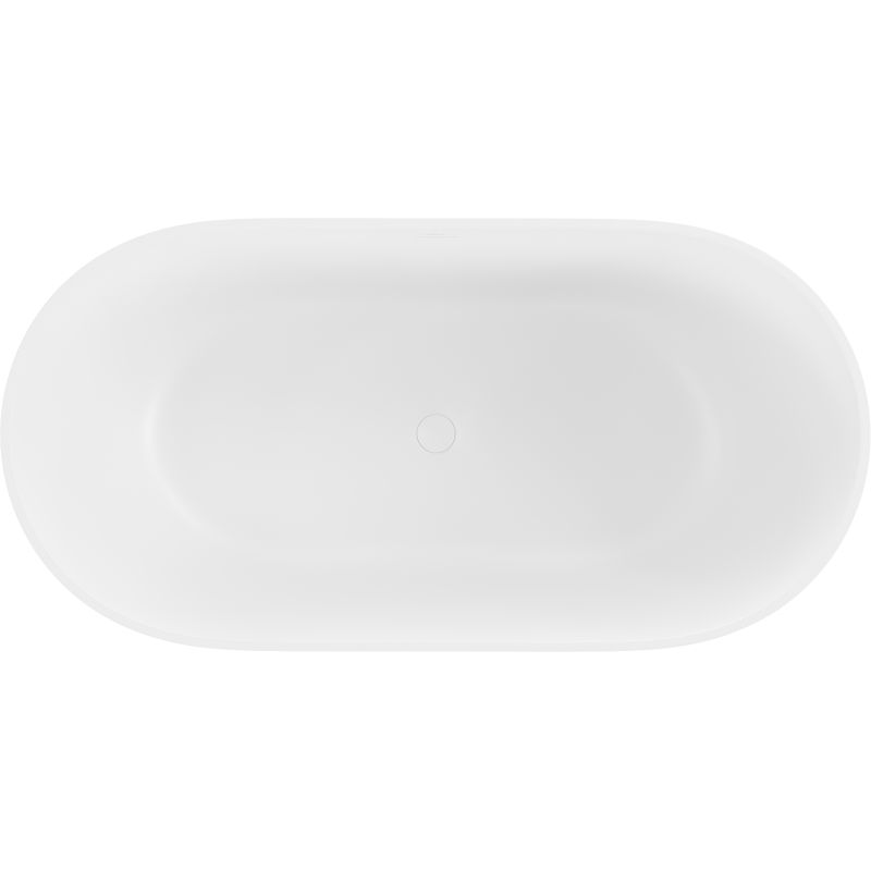 Fritstående badekar i konglomerat Mexen Rimini 150 x 75 cm mat hvid 1 stk.