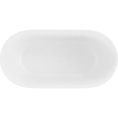 Fritstående badekar i konglomerat Mexen Rimini 150 x 75 cm mat hvid 1 stk.