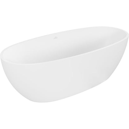 Fritstående badekar i konglomerat Mexen Torino 155 x 78 cm hvid mat 1 stk.