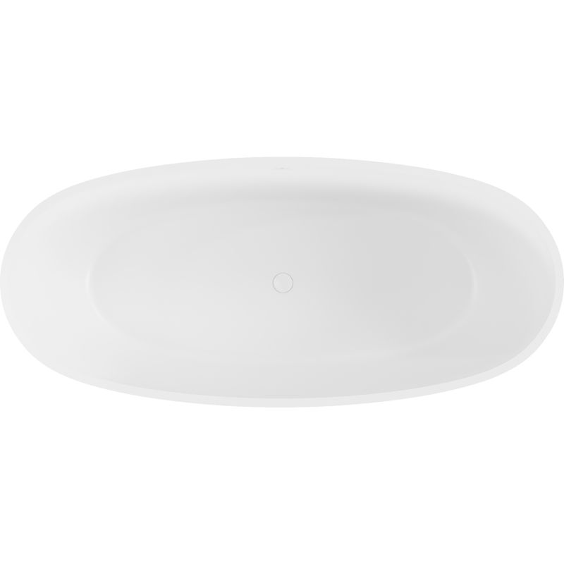 Fritstående badekar i konglomerat Mexen Torino 155 x 78 cm hvid mat 1 stk.