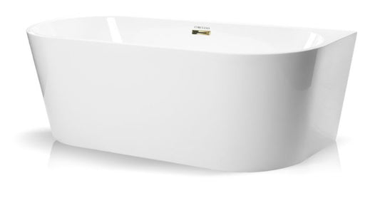 Fritstående corciano pari badekar 150x75 cm med gulddetaljer, 1 stk.