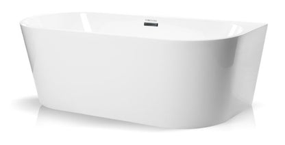Fritstående badekar Corciano Pari 170 x 80 cm med tilbehør i børstet stål, 1 stk.