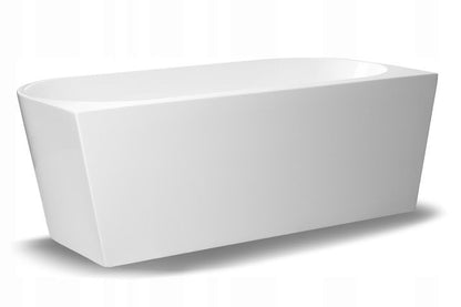 Fritstående badekar Corciano Pari 170 x 80 cm med tilbehør i børstet stål, 1 stk.