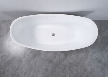 Fritstående badekar Corciano Tenerife 170 x 77 cm Sort Højglans