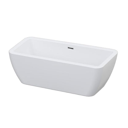 Fritstående badekar GoodHome Merkys 170 x 75 cm med 2 ryglæn i hvid