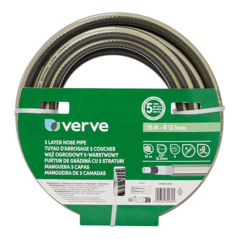 Verve haveslange 12,5 mm 15 m