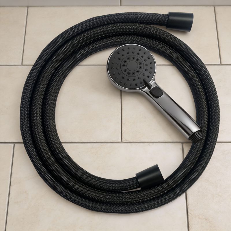 Bruseslange Levanna 1,8 m Sort Mat PVC